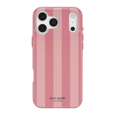 Kate Spade | Protective MagSafe iPhone 18 Pro/17 Pro - Bold Stripe Rose Coral | KS061152