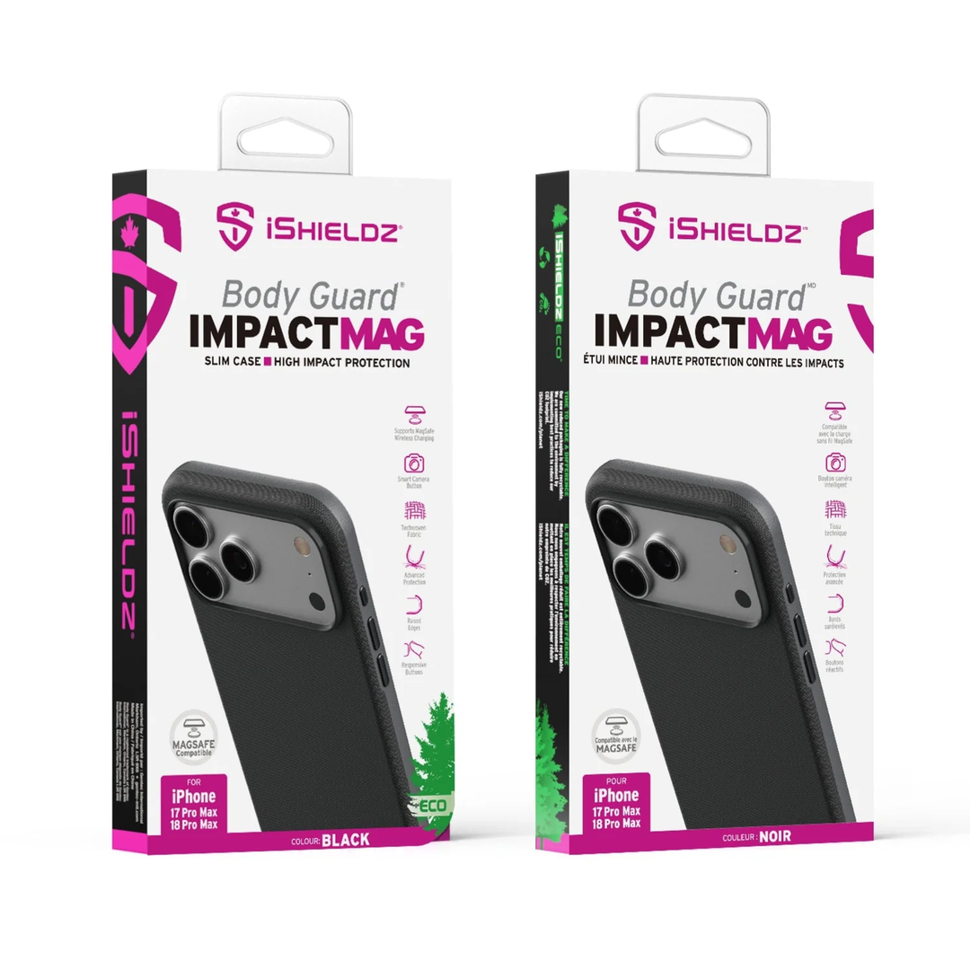 iShieldz | ImpactMAG TechWoven Case for iPhone 17 Pro Max / 18 Pro Max - Black | ISCTIP18PMB
