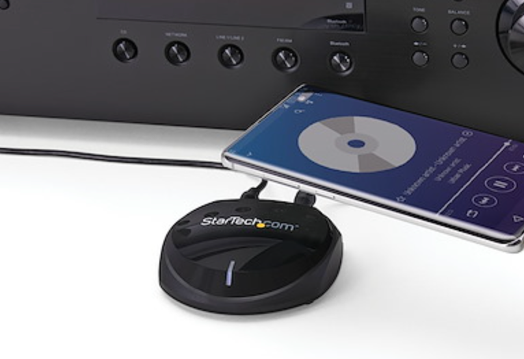 StarTech | Bluetooth 5.0 Audio Receiver with NFC Bluetooth Wireless Audio Adapter 66ft / 20m| BT52A