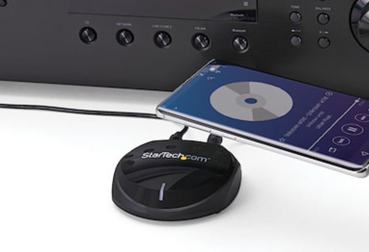 StarTech | Bluetooth 5.0 Audio Receiver with NFC Bluetooth Wireless Audio Adapter 66ft / 20m| BT52A