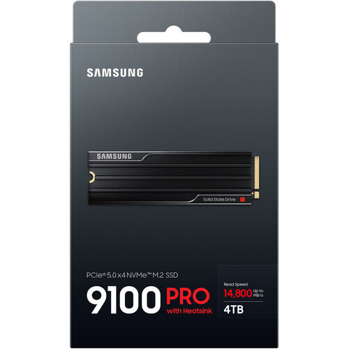 Samsung | 9100 Pro 4TB PCIe 5.0 M.2  Internal SSD with Heatsink | MZ-VAP4T0CW