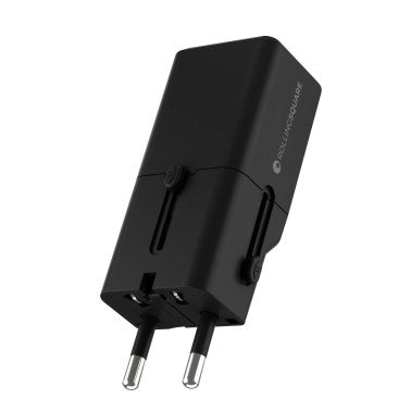 Rolling Square | 30W Pocket Travel Adapter USB-C Wall Charger - Black | TRAV30R