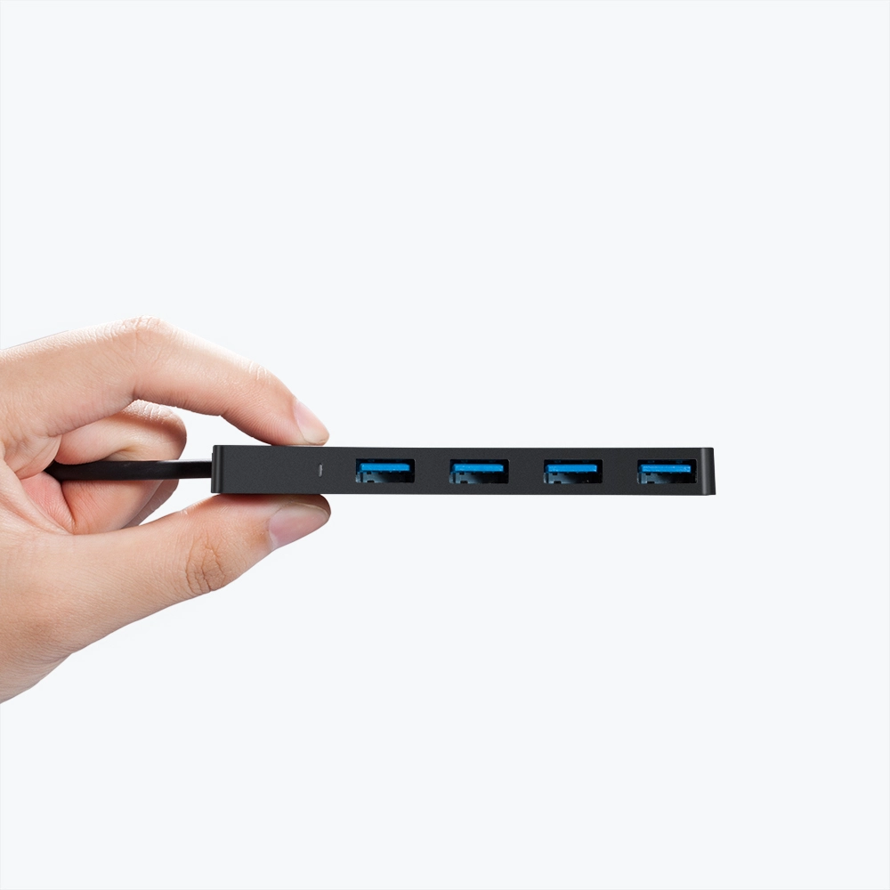 Anker | Ultra Slim 4-Port USB 3.0 Data Hub - Black | A7516H145