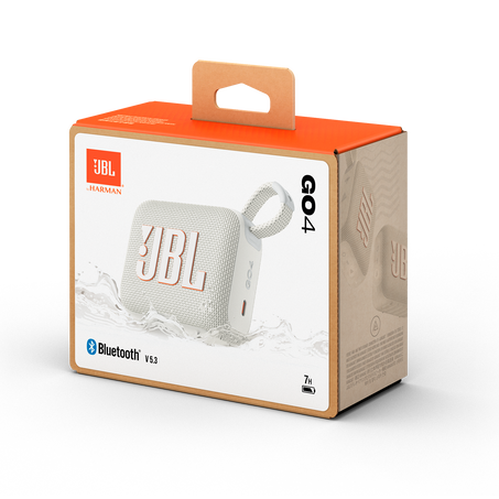 //// JBL | Go 4 Waterproof Bluetooth Wireless Speaker - White | JBLGO4WHTAM