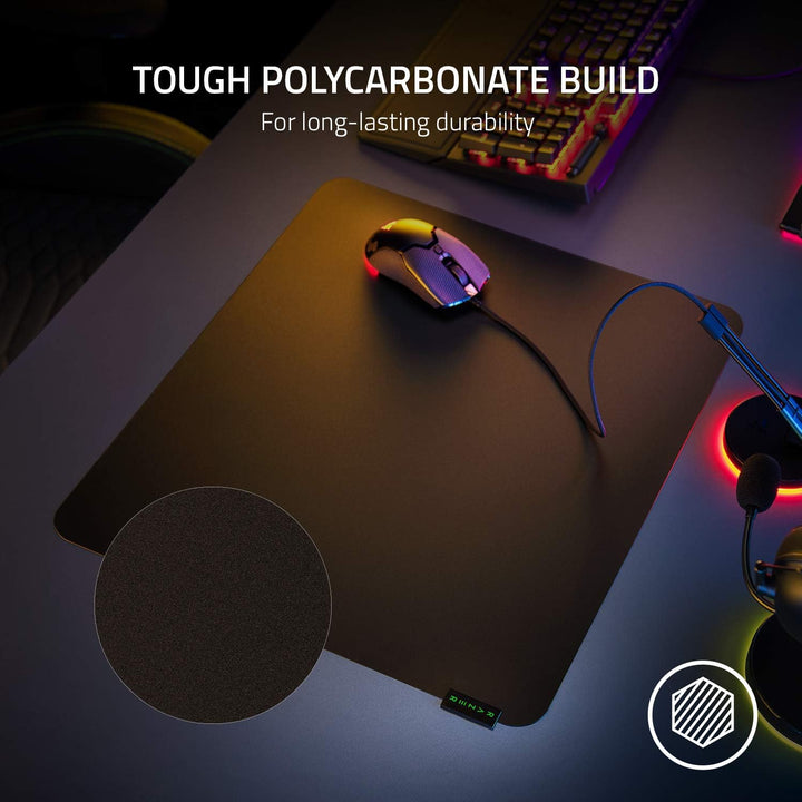 Razer | Sphex V3 Hard Gaming Mouse Mat: Ultra-Thin Form Factor Tough Polycarbonate Build Adhesive Base - Small RZ02-03820100-R3U1