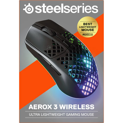 SteelSeries | Aerox 3 2022 Edition 18000 DPI Bluetooth Optical Gaming Mouse - Black 62612