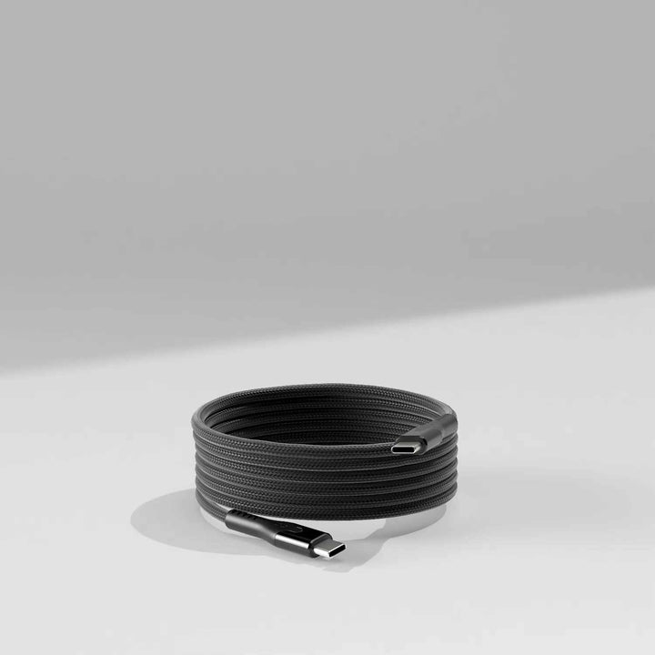 Blu Element | SelfCoil Magnetic Cable USB-C to USB-C 3.3ft 100W - Black | BEMGC2C3FTB