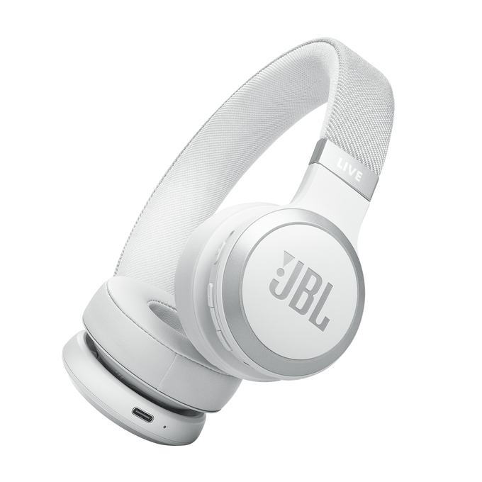 JBL | Live 670NC Wireless On-Ear True Adaptive Headphones - White | JBLLIVE670NCWHTAM PROMO ENDS NED