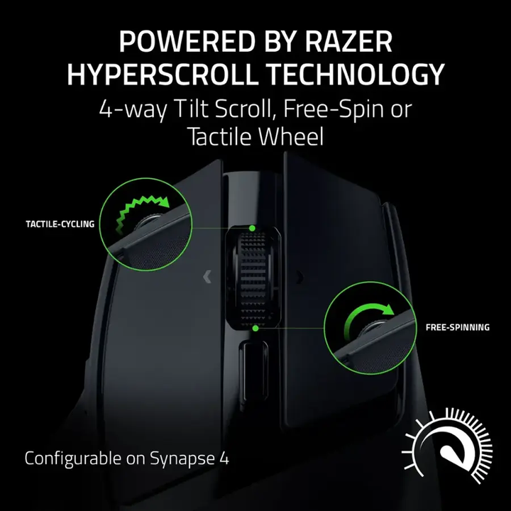 Razer | Basilisk Mobile Portable Ergonomic Wireless Gaming Mouse - Black | RZ01-04310100-R3U1