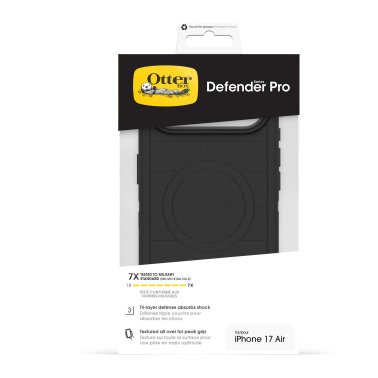 OtterBox | Defender Pro w/MagSafe iPhone 17 Air + Camera Control Case - Black | 77-98413