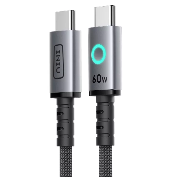 INIU | USB C to USB C Cable 3-pack Fast Charging Cable for iPhone 17/16/15 Samsung Laptops Tablets etc. (3.3/6.6/6.6ft) 60W - Black | C13-3PB