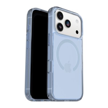 OtterBox | Symmetry Clear w/MagSafe iPhone 17 Pro + Camera Control Case - Blue Bliss | 77-98848