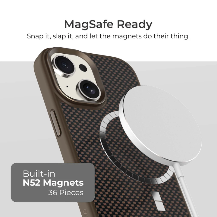 Caseco | Aramid Fiber Weave Pattern iPhone 16e/15/14/13 - Brown | C28B1-55