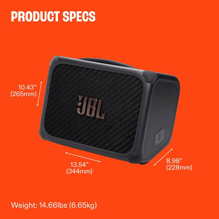 JBL | Bandbox Trio Portable AI Practice Amp & Speaker, Stem AI Separation, Guitar & Mic Effects - Black | JBLBANDBOXTRIOAM