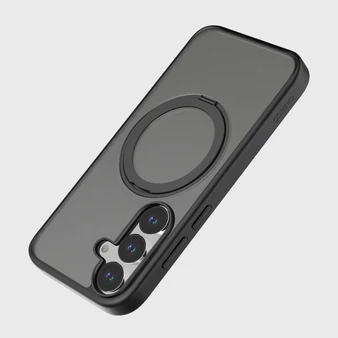 Caseco | Hybrid Case With Built-in MagSafe Ring Holder Samsung Galaxy S25 - Black | C27D6-01