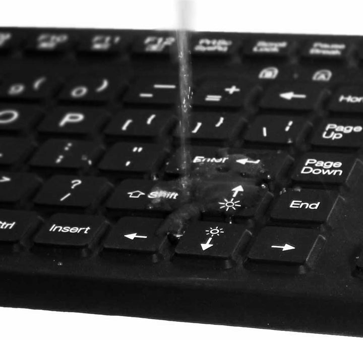 Adesso | Adesso SlimTouch Antimicrobial Waterproof USB Touchpad Keyboard - Black | AKB-270UB