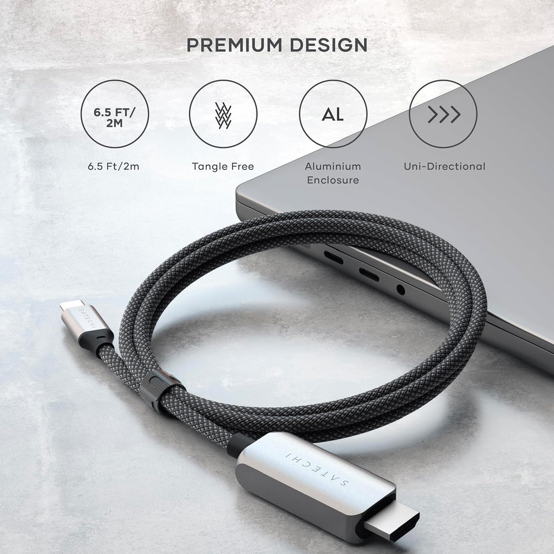 Satechi | USB-C to HDMI 8K 2m Cable - Space Grey | ST-YH8KCM