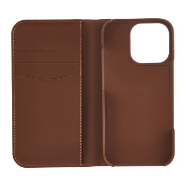 Coach | Leather Folio Case iPhone 16 Pro - Hazelnut | 15-13367
