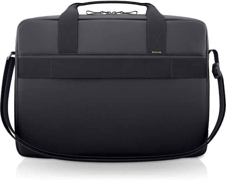 Dell |  EcoLoop Essential Briefcase - CC3624 - Zippered Front Pocket Luggage Pass-Through Lightweight with Adjustable Shoulder Strap - Black | CC3624