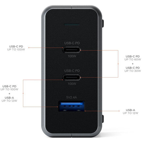 Satechi | Charger 100W Type-C PD GaN Compact Space - Grey | STTC100GM