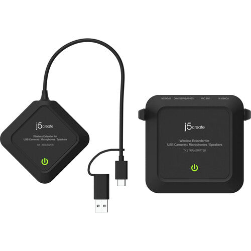j5create | Wireless Extension System for USB Cameras, Microphones, and Speakers - Black | JVW120