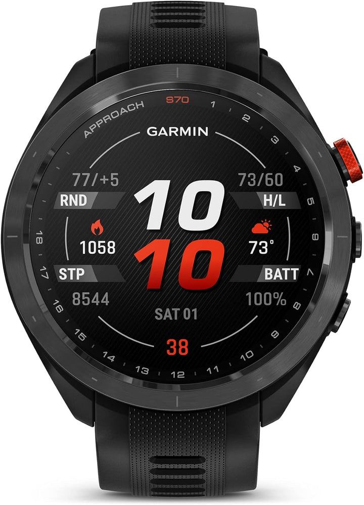 Garmin | Approach S70 47mm Golf GPS Smartwatch - Black | 010-02746-02
