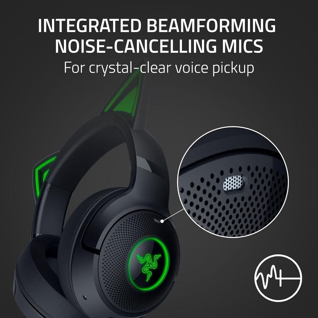 Razer Renewed | Kraken Kitty V2 Pro Headset Quartz - Black | RZ04-04510200-R3UR
