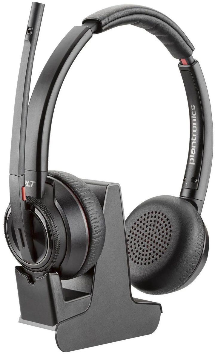 HP Poly | Poly Savi 8220 Office Stereo DECT 1920-1930 MHz Headset TAA Wireless On-Ear - Black | 7S4B5AA#ABA