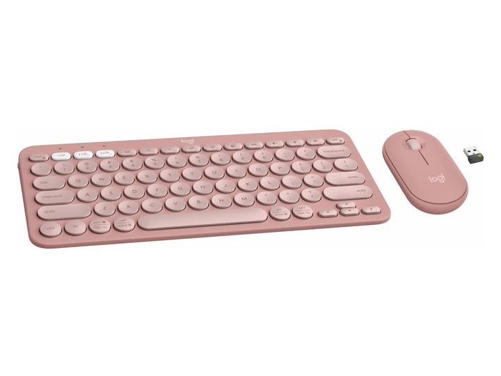 Logitech | Pebble 2 Wireless Keyboard and Mouse Combo - Tonal Rose | 920-012199