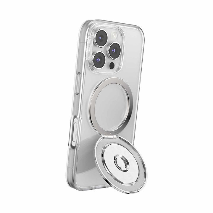 PopSockets | PopGrip Kick Out for MagSafe Round with Adapter Radial - Silver | 807695