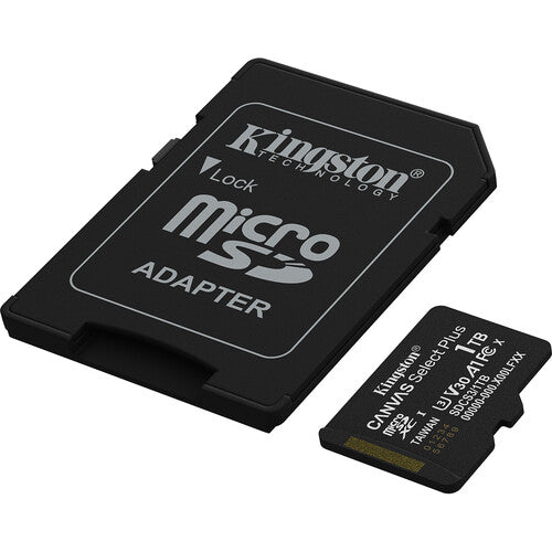 Kingston | MicroSDXC Canvas Select Plus Gen 3 1TB + Adapter 150 MB/s | SDCS3/1TB