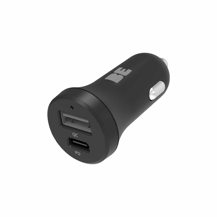 Blu Element | Dual Port Car Charger with Power Delivery / PPS 30W - Black | BECCDP30WBL