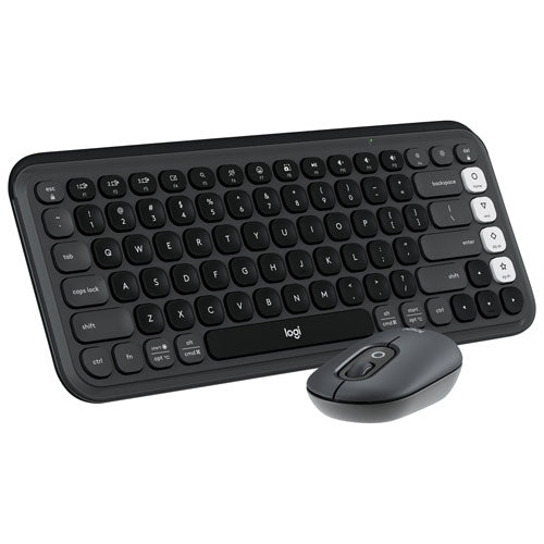 Logitech | POP Bluetooth Optical Keyboard & Mouse Combo - Graphite / Off-White - English | 920-013135