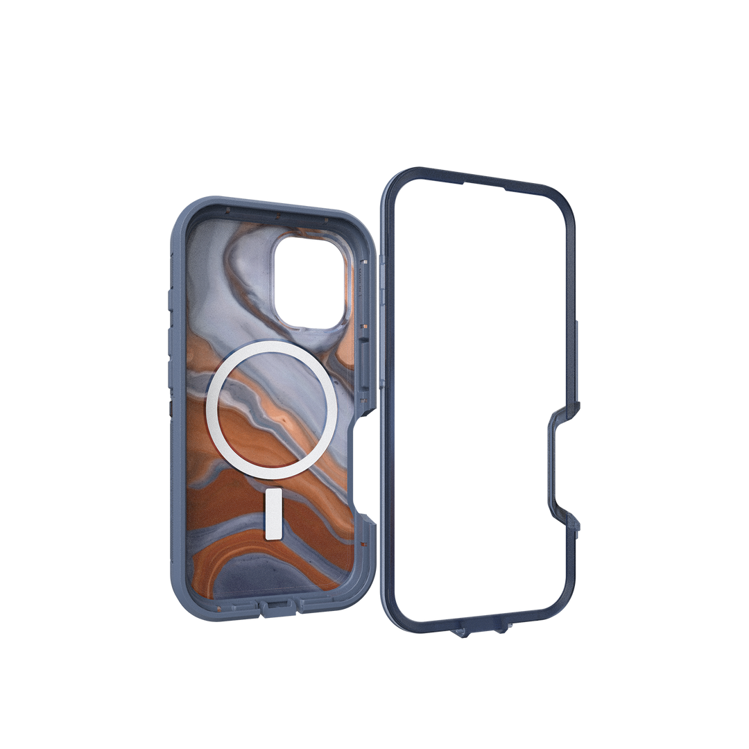 OtterBox | Defender XT Pro w/ MagSafe Series Case iPhone 16 - Clear Blue High Desert Agate | 77-96084