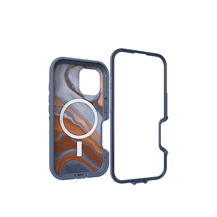 OtterBox | Defender XT Pro w/ MagSafe Series Case iPhone 16 - Clear Blue High Desert Agate | 77-96084