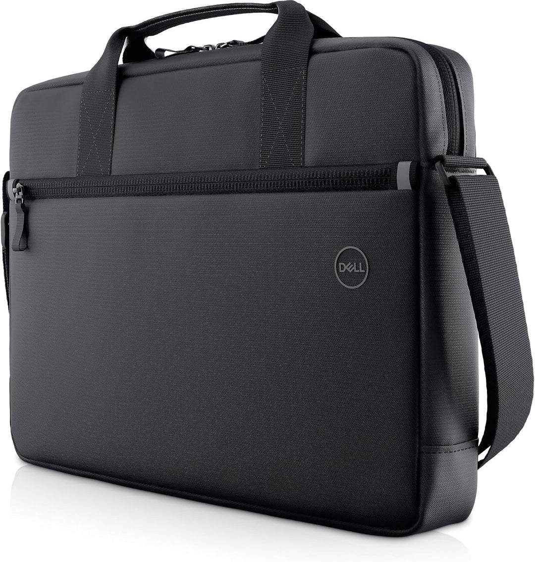 Dell |  EcoLoop Essential Briefcase - CC3624 - Zippered Front Pocket Luggage Pass-Through Lightweight with Adjustable Shoulder Strap - Black | CC3624