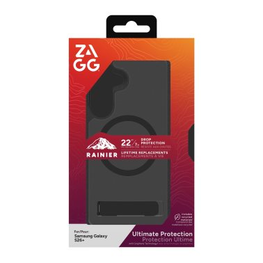 ZAGG | Graphene Rainier Snap Kickstand for Samsung Galaxy S26+ - Smoke Black | 0702321391