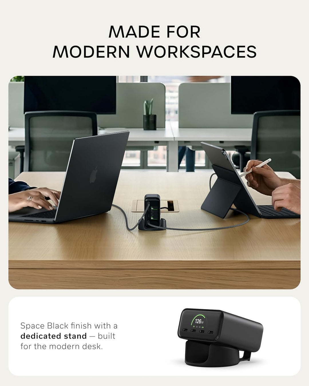 Satechi | ChargeView Desktop Charger PPS 4-Port USB-C for US/EU/UK/ KR/AU 140W - Black | STC4CV140CUS