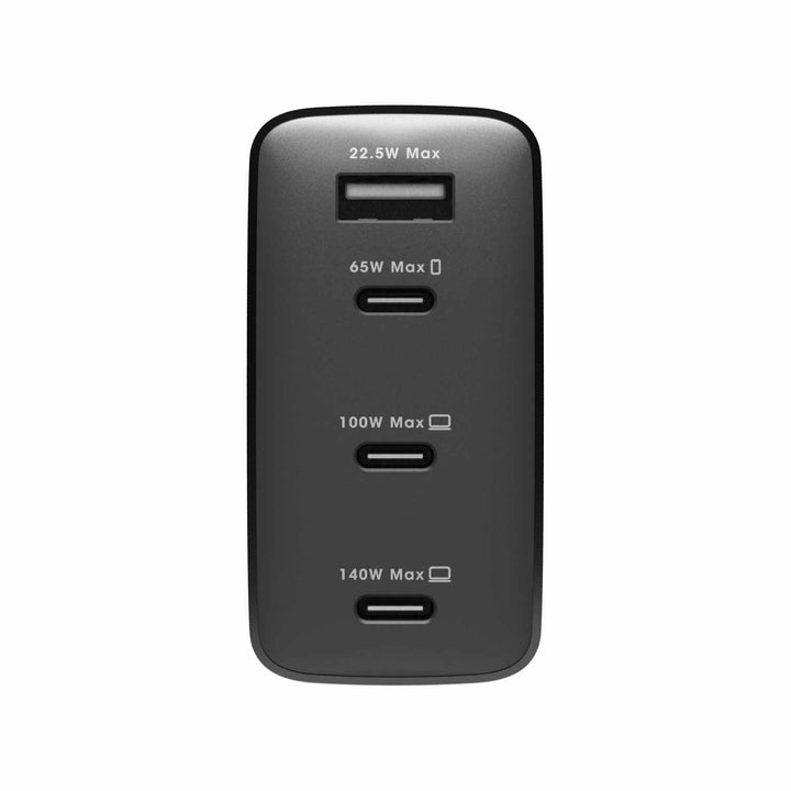 Otterbox | Premium Wall Charger 140W 4-Port 3xUSB-C/USB-A - Black | 77-000777