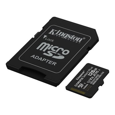 Kingston | MicroSDXC Canvas Select Plus Gen 3 128GB + Adapter 150 MB/s | SDCS3/128GB