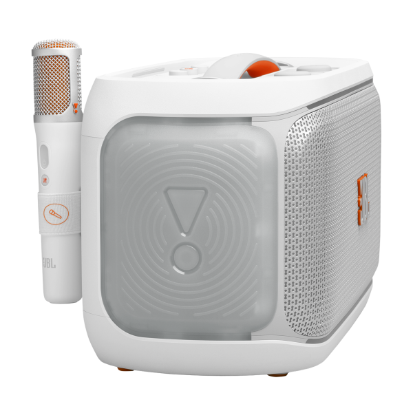 JBL | Partybox On-the-Go 2 Portable Party Speaker - White | JBLPBOTG2PLWAM