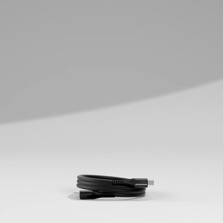 Blu Element | SelfCoil Magnetic Cable USB-C to USB-C 6ft 100W - Black | BEMGC2C6FTB