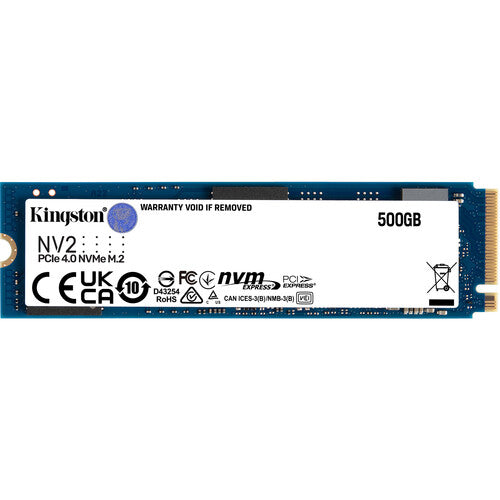 Kingston | NV2 500G M.2 2280 NVME PCIE Internal SSD Up To 3500 MB/S | SNV2S/500G