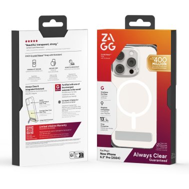 ZAGG | Crystal Palace GrapheneSnap Kickstand Case iPhone 16 Pro - Clear | 15-13417