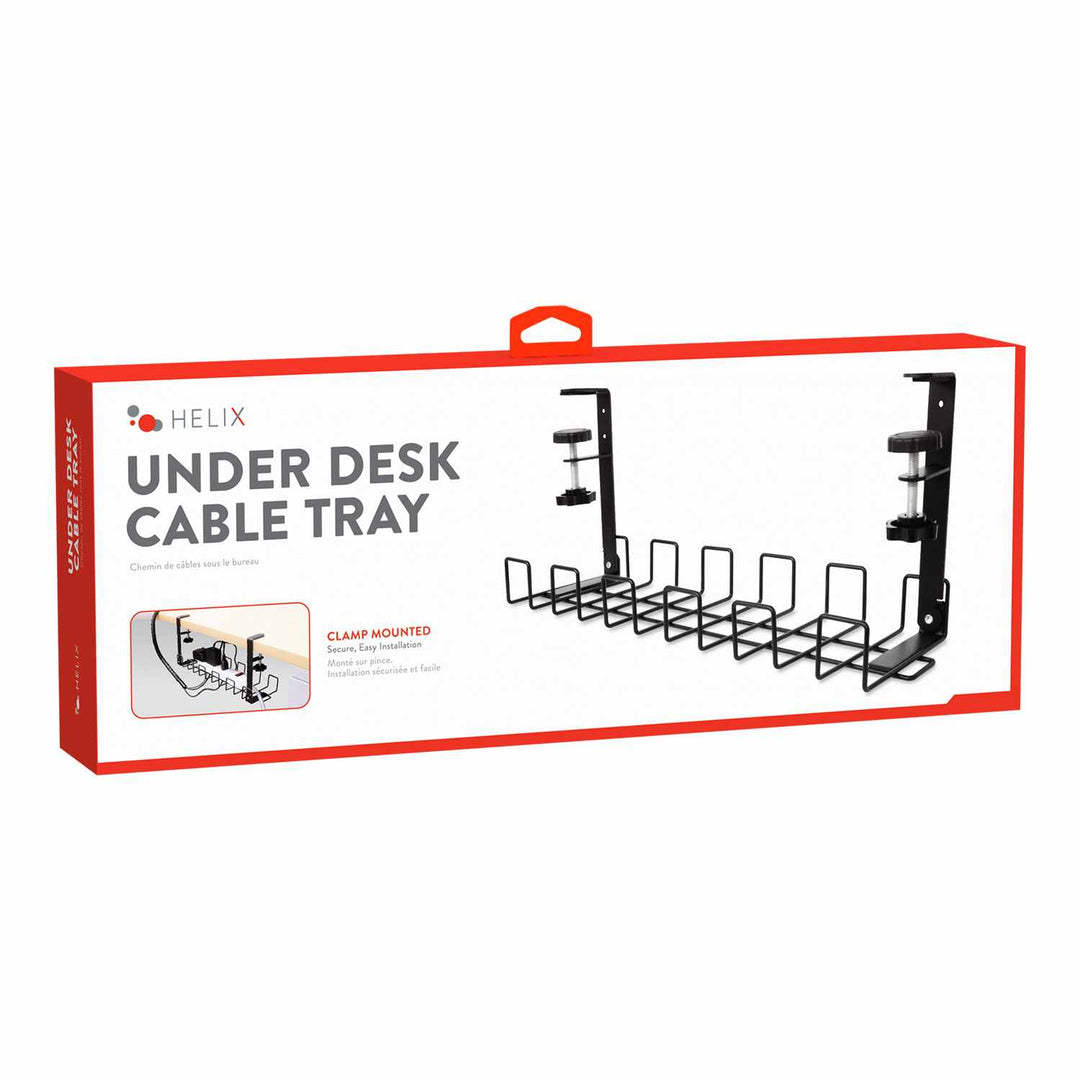 Helix | Desk Cable Management Tray - Black | 2ETHCMDESKM