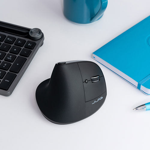 JLab | JBuds Ergonomic Vertical Wireless Mouse - Black 2YR | IFCMJBERGORBLK82