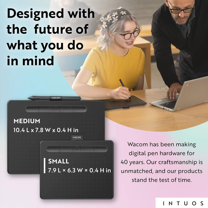 Wacom | Intous Creative Pen Tablet Bluetooth Li-ion Battery USB-A 1 Year Limited warranty | CTL4100WLAK0