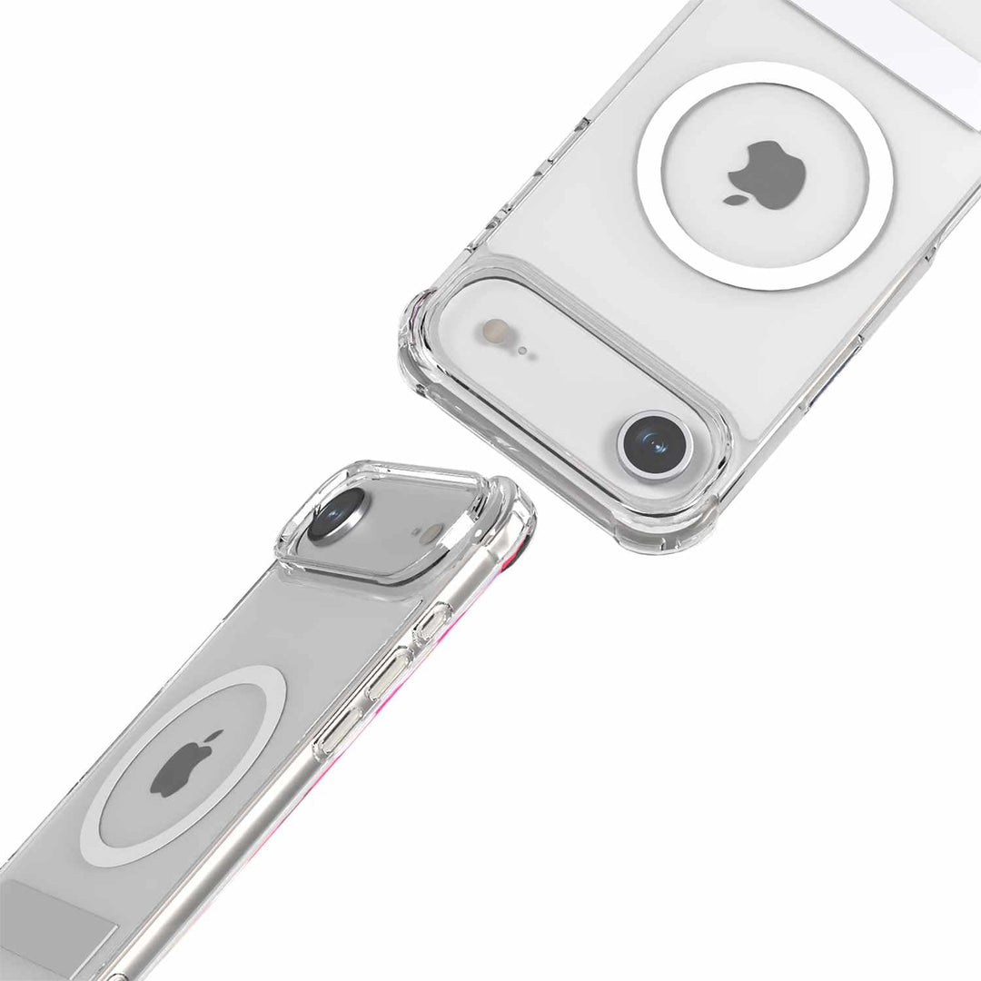 Blu Element | DropZone Rugged MagSafe iPhone 17 Air Case w/Kickstand - Clear | BEDZMG17K2