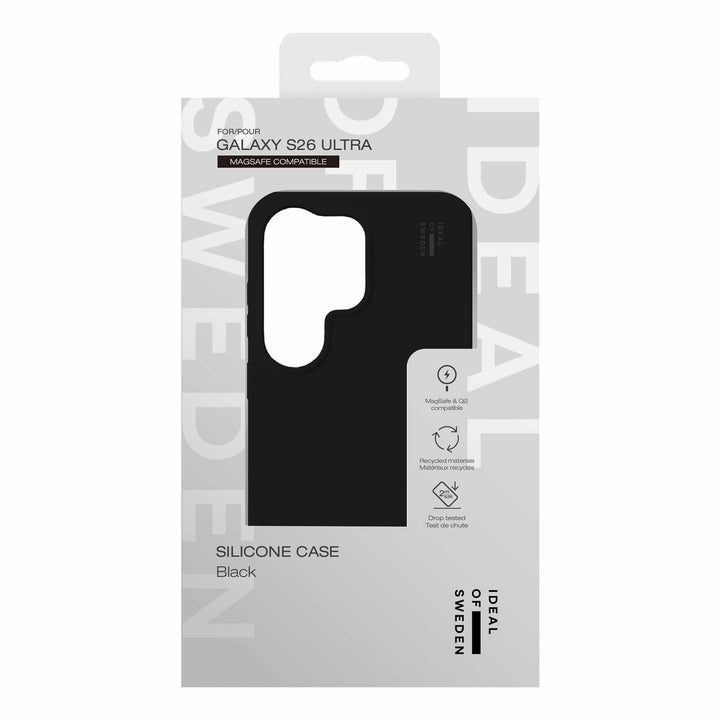 Ideal of Sweden | Silicone Case Compatible w/Magnets for Samsung Galaxy S26 Ultra - Black | IDSICMSS26U01
