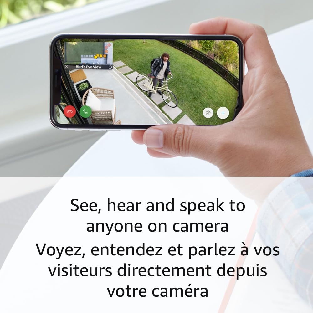 Ring | Stick Up Cam Pro Plug-In Indoor/Outdoor 1080p Full HD Security Camera with Colour Night Vision - Black | B09CKCG1HD